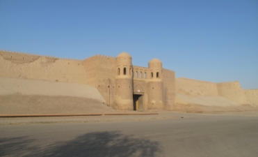 Gate to the city of Khiva, Uzbekistan.