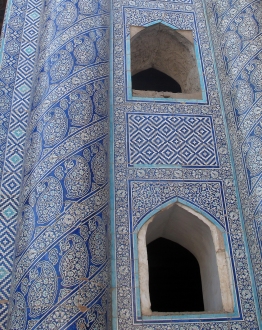 Kunya-Ark, Mosque Mihrab, with decorative tiles, Khiva, Uzbekistan.