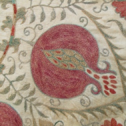 Detail of Pomegranate on Suzani, at Bukhara, Uzbekistan.